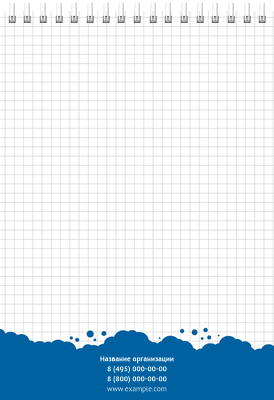 Вертикальные блокноты A5 - Синие пузырьки Внутренний лист
