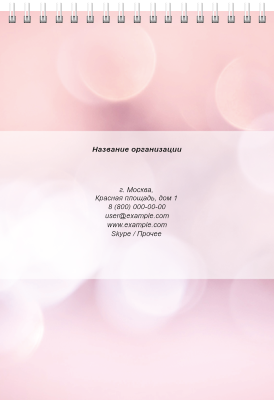 Вертикальные блокноты A5 - Пузырьки Задняя обложка