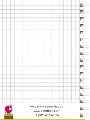 Блокноты-книжки A6 - Весёлые монстры Оборот внутреннего листа